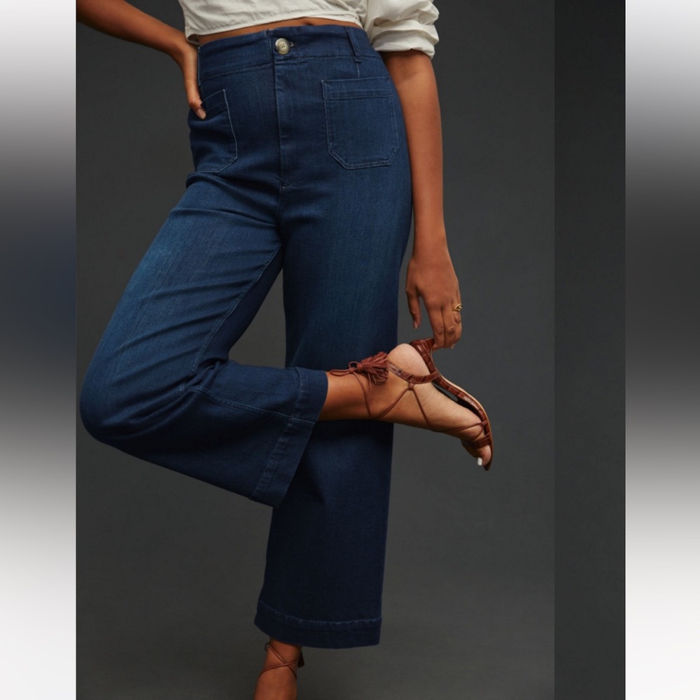 Pilcro the Skipper cropped wide leg jeans size 25